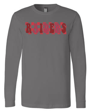 Custom Apparel - Screen Printing - Oakwood Elementary Spirit Store - Long Sleeve T-Shirt (RAIDERS Design) - Oakwood Elementary Spirit Store - 16634