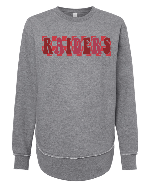 Custom Apparel - Screen Printing - Oakwood Elementary Spirit Store - Women's Weekend Fleece Crewneck Sweatshirt (RAIDERS Design) - Oakwood Elementary Spirit Store - 16634