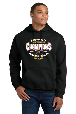 Ashland University Lacrosse Hoodie Black front view