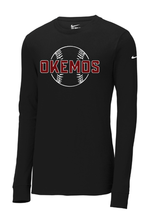 Custom Apparel - Screen Printing - OHS Baseball 2025 - Round 1 (Spring Trip) - Nike Long Sleeve T-Shirt **Personalization Optional** - OHS Baseball 2025 - Round 1 - 17360