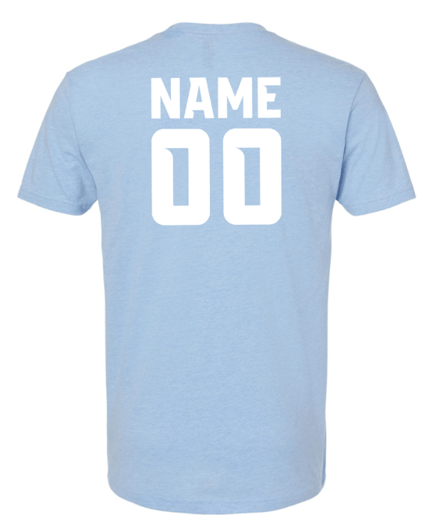 Custom Apparel - Screen Printing - OHS Baseball 2025 - Round 1 (Spring Trip) - Unisex T-Shirt (Blue / Grey) **Personalization Optional** - OHS Baseball 2025 - Round 1 - 17360