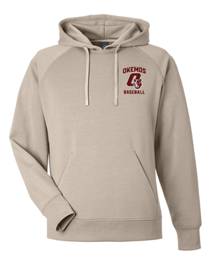 Custom Apparel - Screen Printing - OHS Baseball 2025 - Round 2 - Fleece Hoodie (Blue / Tan) - OHS Baseball 2025 - Round 2 - 17443