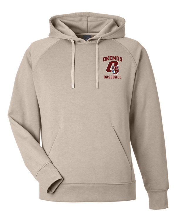 Custom Apparel - Screen Printing - OHS Baseball 2025 - Round 2 - Fleece Hoodie (Blue / Tan) - OHS Baseball 2025 - Round 2 - 17443