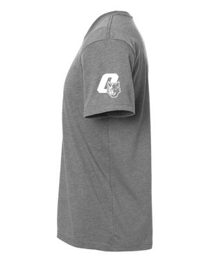 Custom Apparel - Screen Printing - OHS Baseball 2025 - Round 2 - Unisex T-Shirt (Grey / Columbia Blue) **Personalization Optional** - OHS Baseball 2025 - Round 2 - 17443
