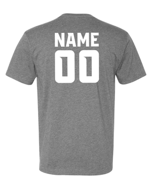 Custom Apparel - Screen Printing - OHS Baseball 2025 - Round 2 - Unisex T-Shirt (Grey / Columbia Blue) **Personalization Optional** - OHS Baseball 2025 - Round 2 - 17443
