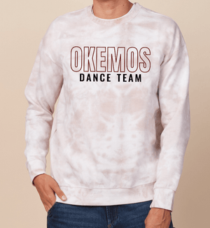 Custom Printed Apparel | OHS Dance Team - Adult Tie Dye Fleece Crewneck Sweatshirt - OHS Dance Team 25/26 - 18162
