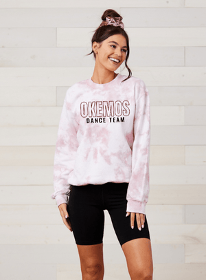 Custom Printed Apparel | OHS Dance Team - Adult Tie Dye Fleece Crewneck Sweatshirt - OHS Dance Team 25/26 - 18162
