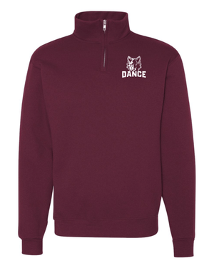 Custom Apparel - Screen Printing - OHS Dance Team - Adult Unisex Cadet Collar Quarter Zip Sweatshirt - Okemos Dance - 14995