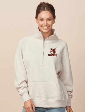 Custom Printed Apparel | OHS Dance Team - Ladies Boxy Half Zip Fleece *Oatmeal Heather / Athletic Heather* - OHS Dance Team 25/26 - 18162