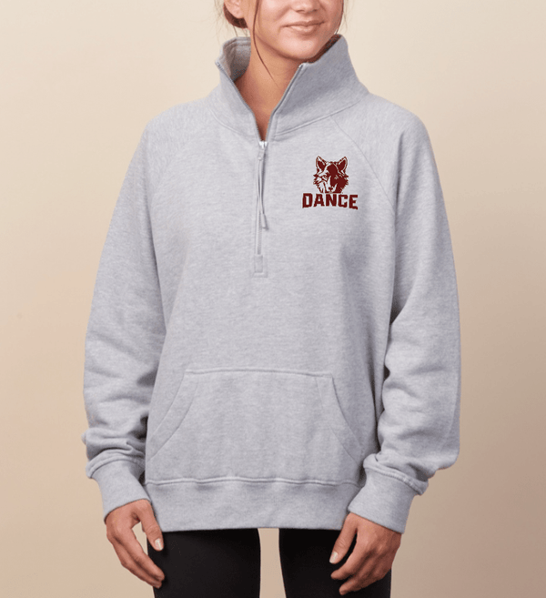 Custom Printed Apparel | OHS Dance Team - Ladies Boxy Half Zip Fleece *Oatmeal Heather / Athletic Heather* - OHS Dance Team 25/26 - 18162