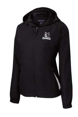 Custom Apparel - Screen Printing - OHS Dance Team - Ladies Colorblock Hooded Raglan Jacket - Okemos Dance - 14995