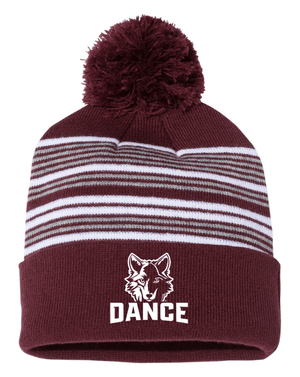 Custom Printed Apparel | OHS Dance Team - Striped Pom Pom Cuffed Beanie - OHS Dance Team 25/26 - 18162