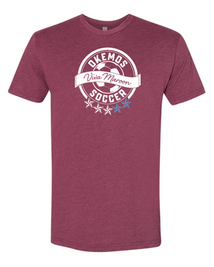 Custom Apparel - Screen Printing - OHS Soccer Spirit Store - Heather Maroon T-shirt - OHS Soccer - 16047