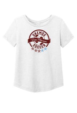 Custom Apparel - Screen Printing - OHS Soccer Spirit Store - Women's Relaxed Tri - Blend Scoop Neck Tee - OHS Soccer - 16047