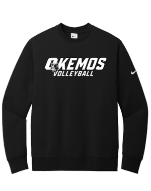 Custom Printed Apparel | OHS Volleyball - Nike Fleece Crewneck (Personalization Optional) - OHS Volleyball - 18261