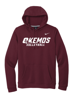 Custom Printed Apparel | OHS Volleyball - Nike Fleece Pullover Hoodie (Personalization Optional) - OHS Volleyball - 18261