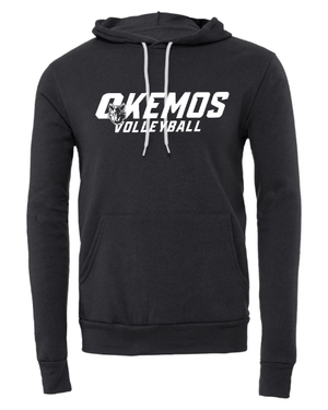 Custom Printed Apparel | OHS Volleyball - Unisex Fleece Hoodie (Maroon / Black) Personalization Optional - OHS Volleyball - 18261