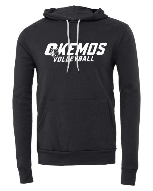 Custom Printed Apparel | OHS Volleyball - Unisex Fleece Hoodie (Maroon / Black) Personalization Optional - OHS Volleyball - 18261