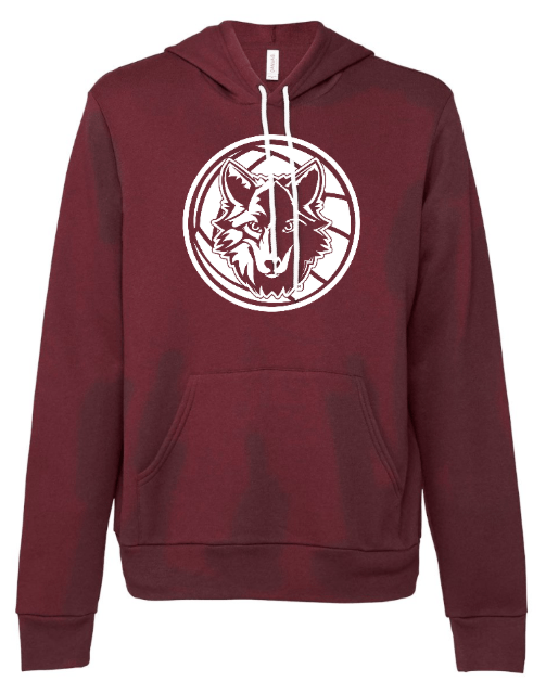 Custom Printed Apparel | OHS Volleyball - Unisex Fleece Hoodie (Maroon / Black) Personalization Optional - OHS Volleyball - 18261