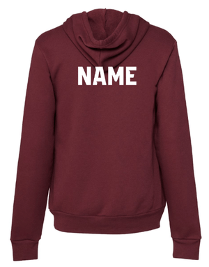 Custom Printed Apparel | OHS Volleyball - Unisex Fleece Hoodie (Maroon / Black) Personalization Optional - OHS Volleyball - 18261