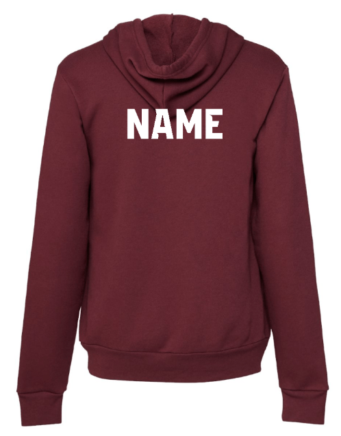 Custom Printed Apparel | OHS Volleyball - Unisex Fleece Hoodie (Maroon / Black) Personalization Optional - OHS Volleyball - 18261