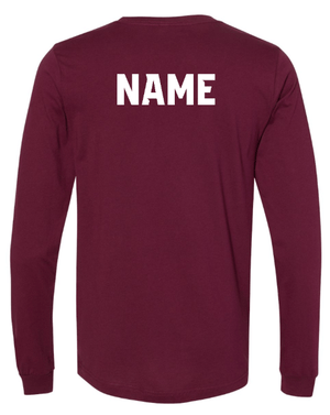 Custom Printed Apparel | OHS Volleyball - Unisex Long Sleeve T-Shirt (Maroon / Baby Blue) Personalization Optional - OHS Volleyball - 18261