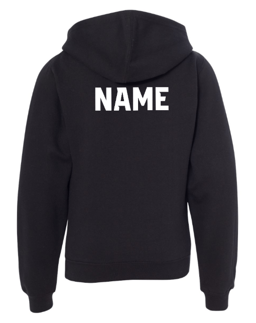 Custom Printed Apparel | OHS Volleyball - Youth Midweight Hoodie (Black / Maroon) Personalization Optional - OHS Volleyball - 18261