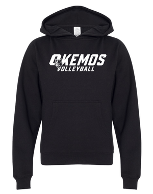 Custom Printed Apparel | OHS Volleyball - Youth Midweight Hoodie (Black / Maroon) Personalization Optional - OHS Volleyball - 18261