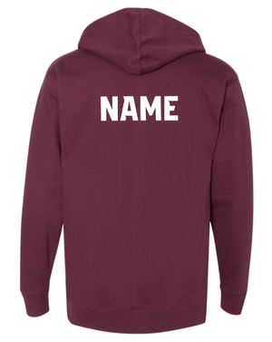 Custom Printed Apparel | OHS Volleyball - Youth Midweight Hoodie (Black / Maroon) Personalization Optional - OHS Volleyball - 18261