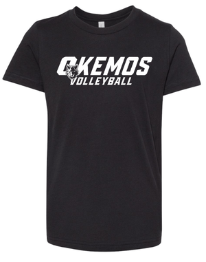 Custom Printed Apparel | OHS Volleyball - Youth T-Shirt (Maroon / Black) Personalization Optional - OHS Volleyball - 18261