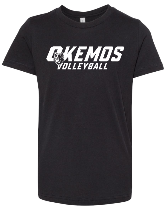 Custom Printed Apparel | OHS Volleyball - Youth T-Shirt (Maroon / Black) Personalization Optional - OHS Volleyball - 18261