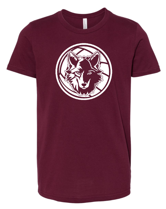 Custom Printed Apparel | OHS Volleyball - Youth T-Shirt (Maroon / Black) Personalization Optional - OHS Volleyball - 18261