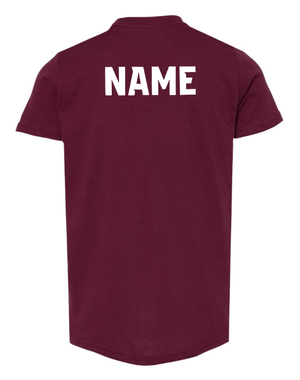 Custom Printed Apparel | OHS Volleyball - Youth T-Shirt (Maroon / Black) Personalization Optional - OHS Volleyball - 18261
