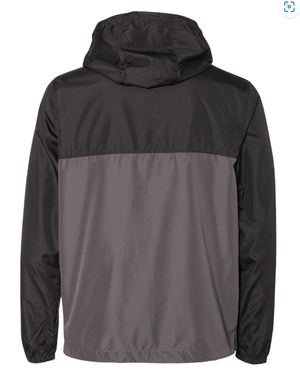 Custom Apparel - Screen Printing - Okemos Archery 2025 - Lightweight Windbreaker Full Zip Jacket - Black/Graphite / Maroon - Okemos Archery 2025 - 17133