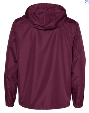Custom Apparel - Screen Printing - Okemos Archery 2025 - Lightweight Windbreaker Full Zip Jacket - Black/Graphite / Maroon - Okemos Archery 2025 - 17133