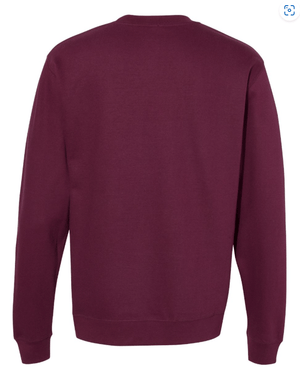 Custom Apparel - Screen Printing - Okemos Archery 2025 - Midweight Crewneck Sweatshirt - Maroon - Okemos Archery 2025 - 17133