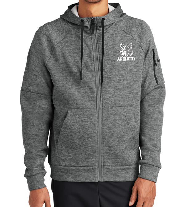Custom Apparel - Screen Printing - Okemos Archery 2025 - Nike Therma FIT Pocket Full Zip Fleece Hoodie - Okemos Archery 2025 - 17133