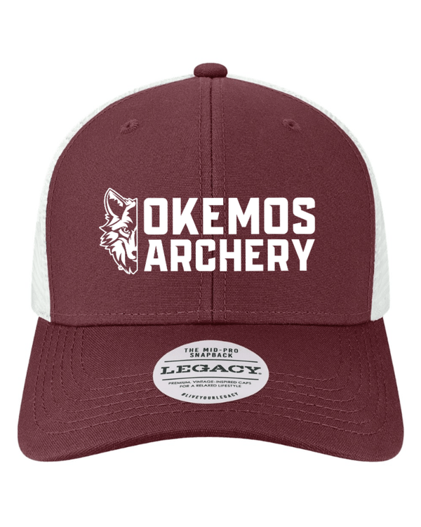 Custom Apparel - Screen Printing - Okemos Archery - Legacy Snapback Trucker Hat - Okemos Archery - 14580
