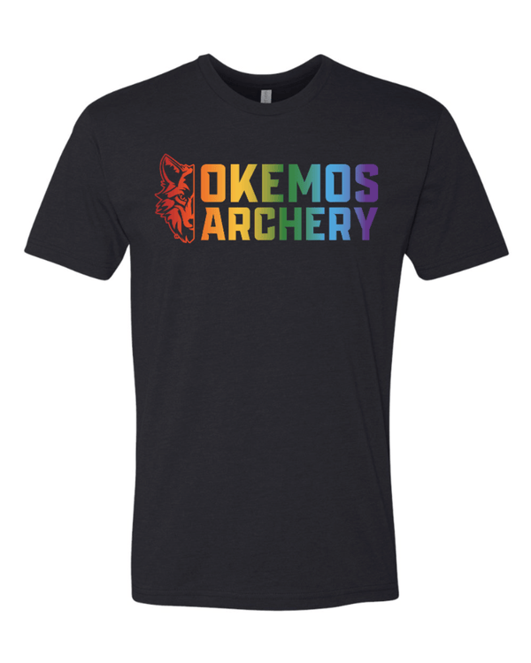 Custom Apparel - Screen Printing - Okemos Archery - Unisex Adult T-Shirt (rainbow design) - Okemos Archery - 14580