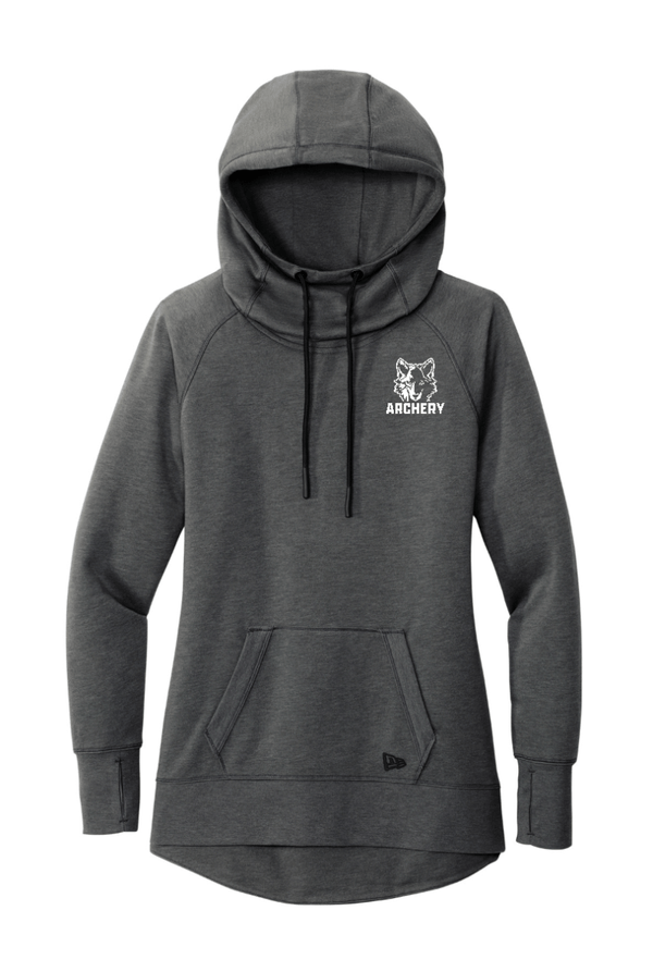 Custom Apparel - Screen Printing - Okemos Archery - Women's New Era Tri - Blend Fleece Hoodie - Okemos Archery - 14580