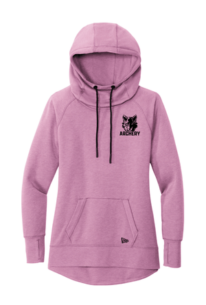 Custom Apparel - Screen Printing - Okemos Archery - Women's New Era Tri - Blend Fleece Hoodie - Okemos Archery - 15463