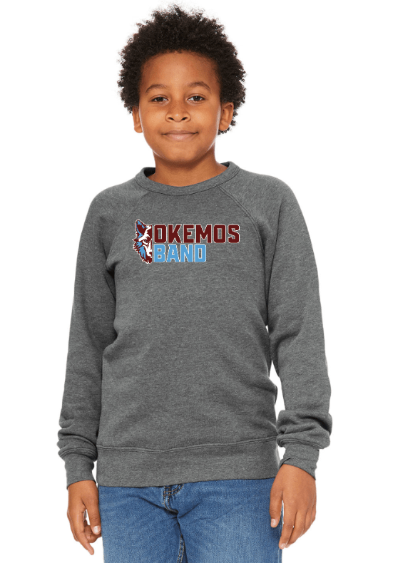 Custom Apparel - Screen Printing - Okemos Band 2024 - Youth Unisex Fleece Crewneck Sweatshirt - Okemos Band - 16524