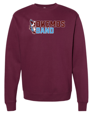 Custom Printed Apparel | Okemos Band Fall 2025 - Adult Crewneck Sweatshirt (Black/Maroon/Heather Grey) - Okemos Band Fall 2025 - 18401