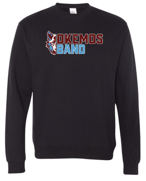 Custom Printed Apparel | Okemos Band Fall 2025 - Adult Crewneck Sweatshirt (Black/Maroon/Heather Grey) - Okemos Band Fall 2025 - 18401