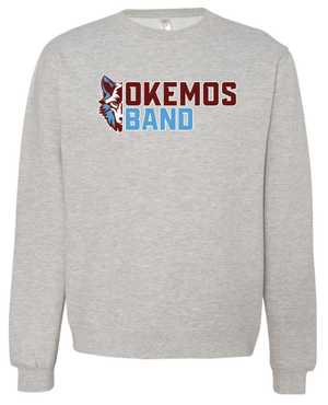 Custom Printed Apparel | Okemos Band Fall 2025 - Adult Crewneck Sweatshirt (Black/Maroon/Heather Grey) - Okemos Band Fall 2025 - 18401