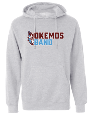 Custom Printed Apparel | Okemos Band Fall 2025 - Adult Hooded Sweatshirt (Maroon/Black/Heather Grey) - Okemos Band Fall 2025 - 18401