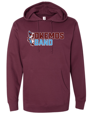 Custom Printed Apparel | Okemos Band Fall 2025 - Adult Hooded Sweatshirt (Maroon/Black/Heather Grey) - Okemos Band Fall 2025 - 18401
