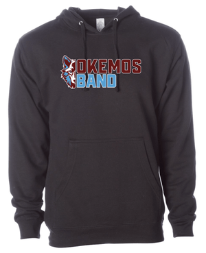 Custom Printed Apparel | Okemos Band Fall 2025 - Adult Hooded Sweatshirt (Maroon/Black/Heather Grey) - Okemos Band Fall 2025 - 18401