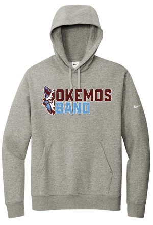 Custom Printed Apparel | Okemos Band Fall 2025 - Adult Nike Pullover Hoodie (Black/Dark Grey Heather) - Okemos Band Fall 2025 - 18401
