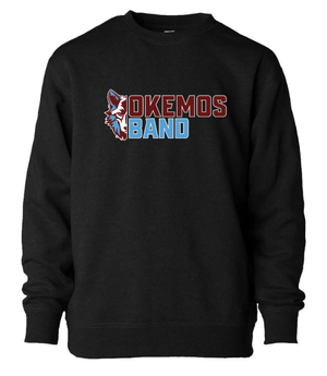 Custom Printed Apparel | Okemos Band Fall 2025 - Youth Crewneck Sweatshirt (Grey/Black) - Okemos Band Fall 2025 - 18401